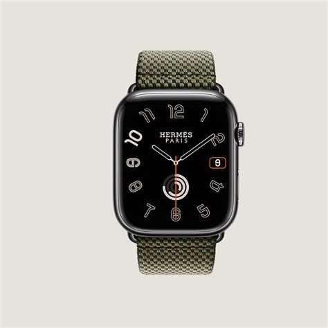 Series 9 case & Band Apple Watch Hermès Single Tour 45 mm 